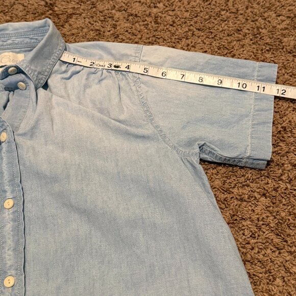 J. Crew Lightweight Denim Chambray Shirt Blue Size S - Picture 6 of 9